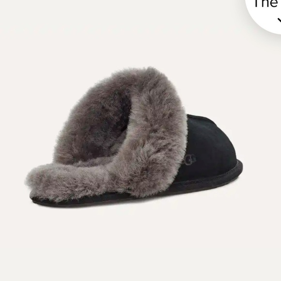 UGG Black Gray Scuffette II Slippers Sz 8 - Picture 11 of 13